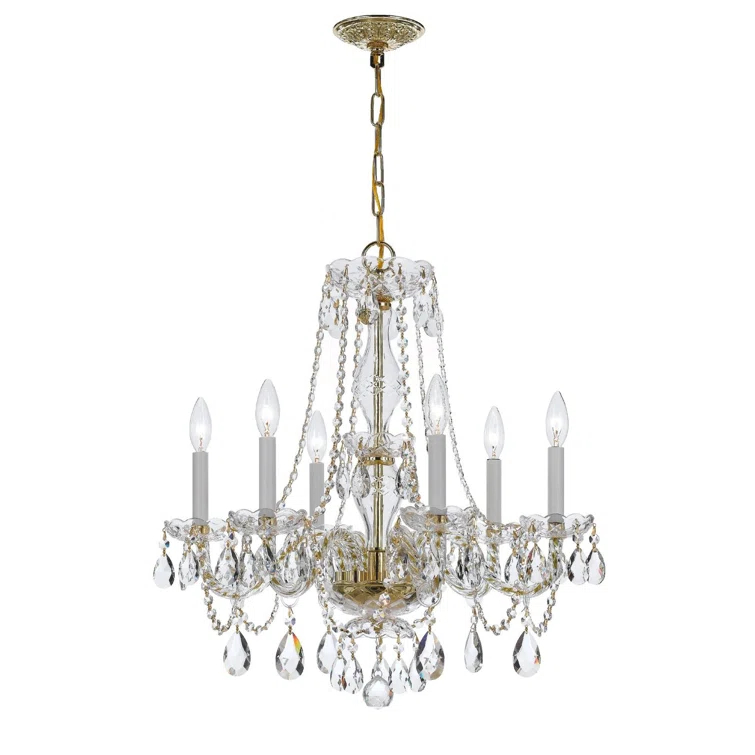 House of Hampton® Kimmori 6 - Light Glass Dimmable Chandelier