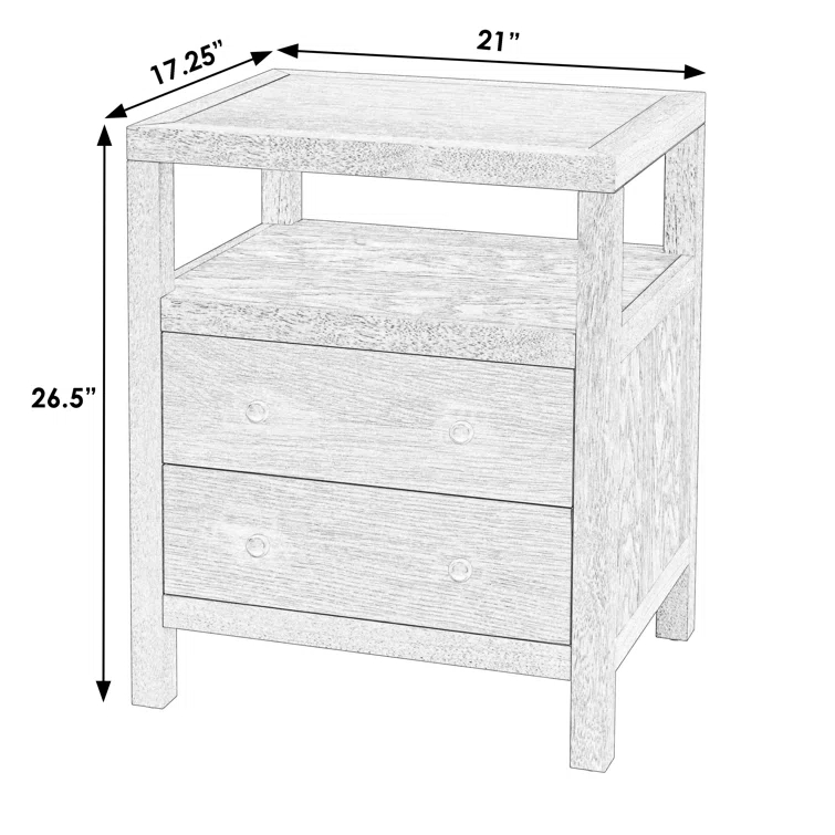 Nora 2-Drawer Nightstand