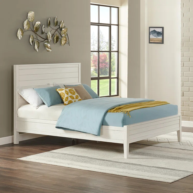 Arden Platform Queen Bed Frame, 6 Drawers, Ample Storage, Sleek Design, Durable Wood, Modern/Rustic/Traditional/Boho Style, 56 in. W x 18 in. D x 36 in. H, panel furniture