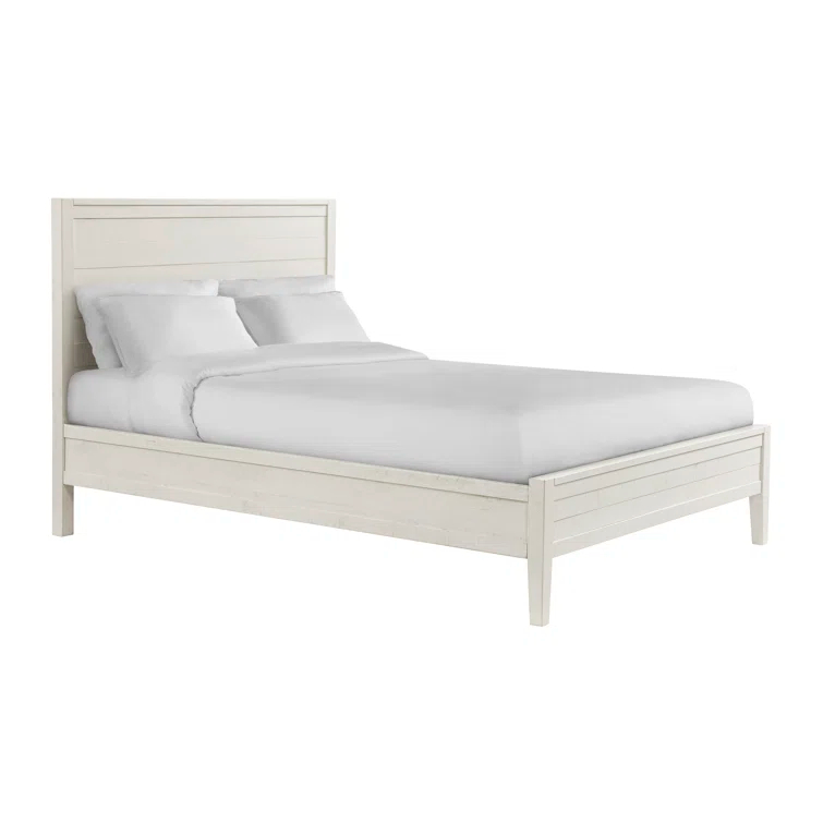 Arden 5-Piece King Bedroom Furniture Set w/ King-Sized Bed, 2x 2-Drawer Nightstands, 5-Drawer Chest & 6-Drawer Double Dresser, Solid Wood Set, Metal Bar Handles & Elegant Light Driftwood Finish