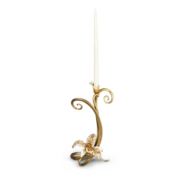 16.5" Pewter Tabletop Candlestick