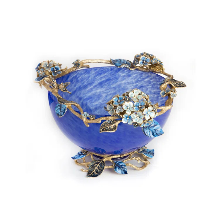 Sophie Hydrangea Glass Bowl