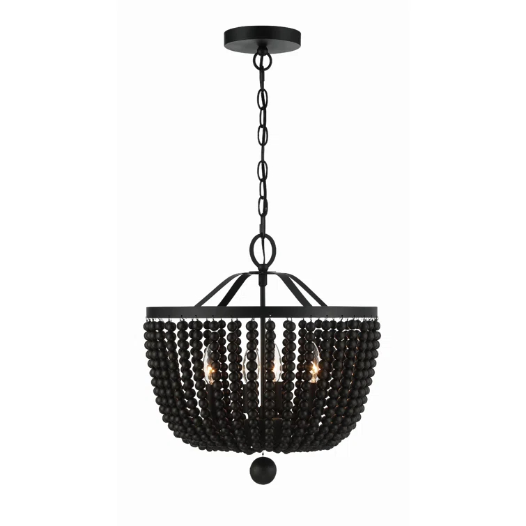 Conway 4 Light Wood Dimmable Empire Chandelier