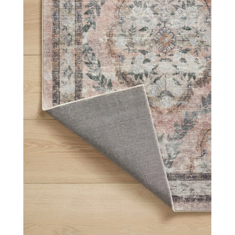 Rifle Paper Co. x Loloi Courtyard Blush Area Rug feat. CloudPile