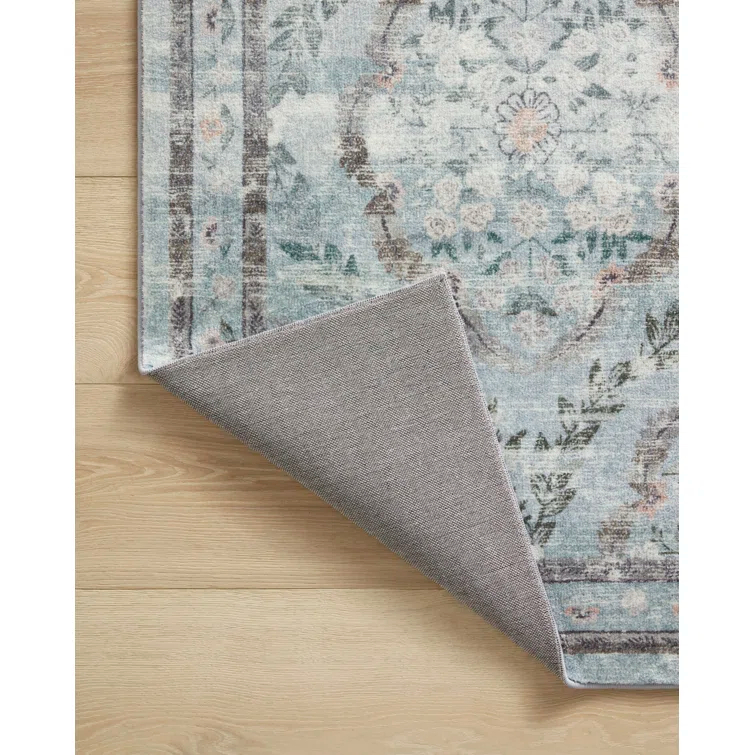 Rifle Paper Co. x Loloi Courtyard Blue Area Rug feat. CloudPile
