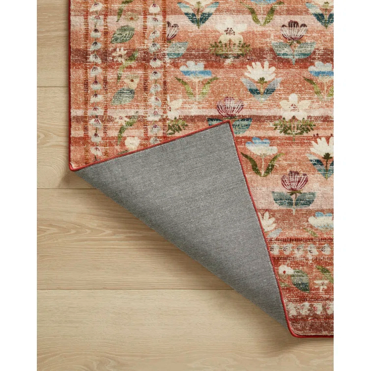 Rifle Paper Co. x Loloi Courtyard Terracotta Area Rug feat. CloudPile