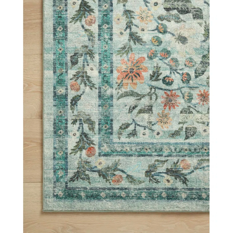 Rifle Paper Co. x Loloi Courtyard Sage Area Rug feat. CloudPile
