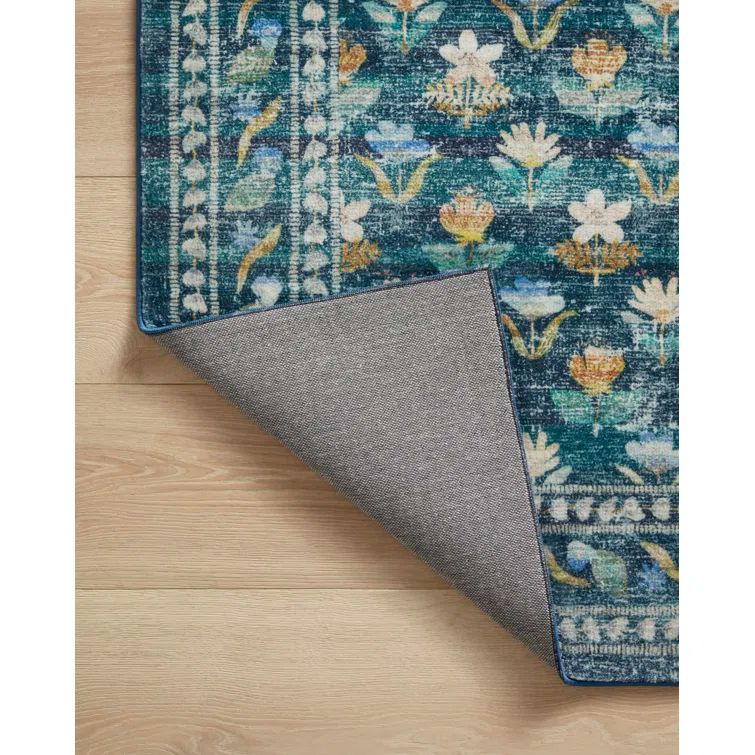 Rifle Paper Co. x Loloi Courtyard Emerald Area Rug feat. CloudPile