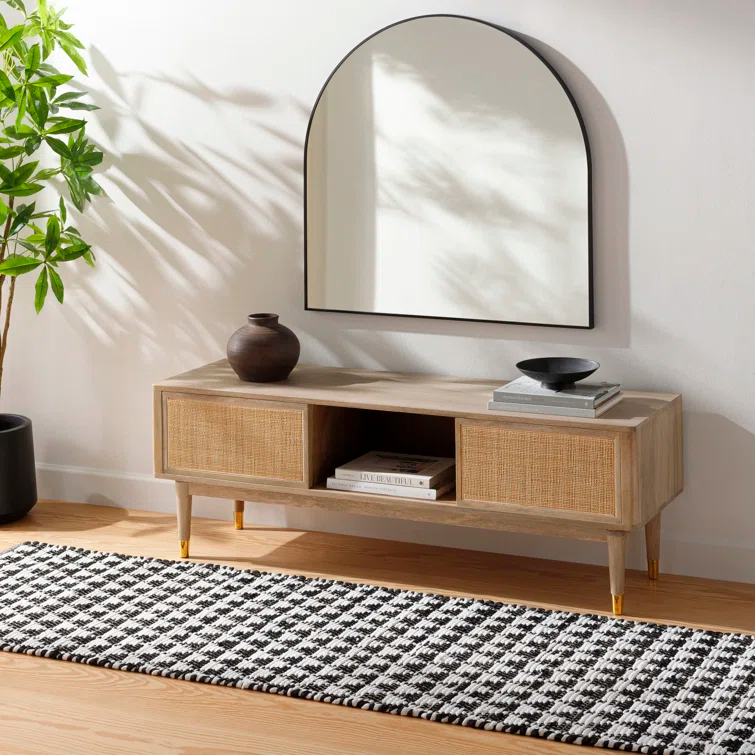 Addy Black, White Rug