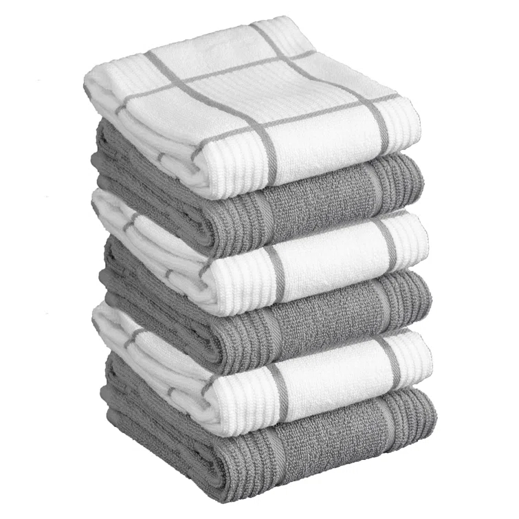 T-fal Solid and Check Dish Cloth