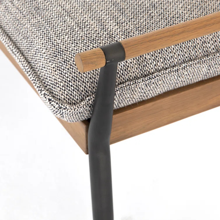Grayson Transitional Slim-Profile Bench in Thames Raven