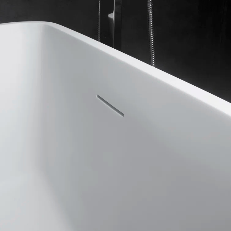 59'' x 30'' Freestanding Soaking Solid Surface Bathtub