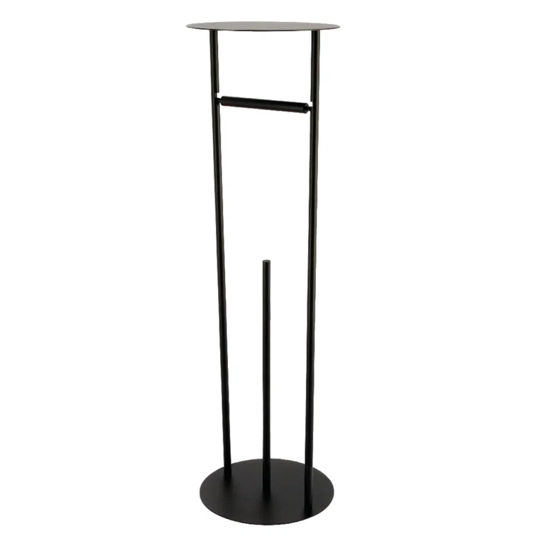 Kingston Brass Dessau Freestanding Toilet Paper Holder with Reserve Storage and Top Shelf