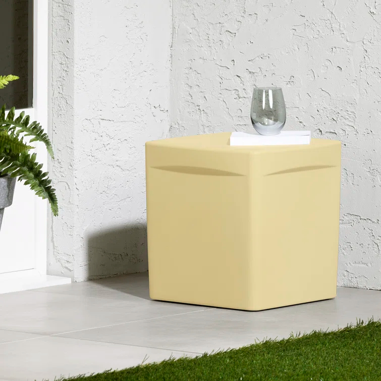Dalya 16'' Plastic / Acrylic Outdoor Side Table