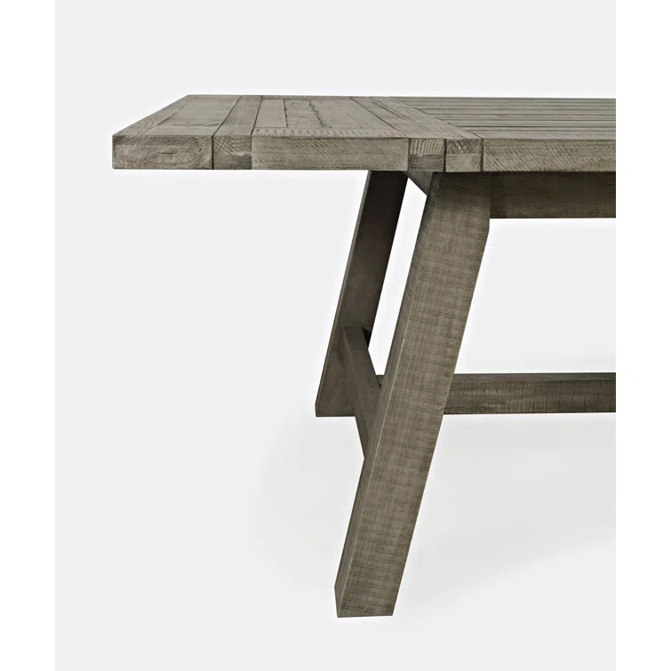 Fahrettin - Person Extendable Pine Solid Wood Solid Wood Top Trestle Dining Set