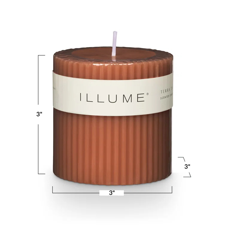 Selin Terra Tabac Pillar Candle