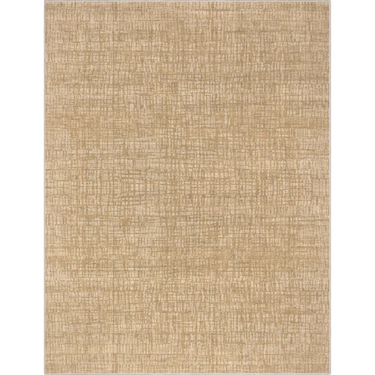 Nuzzo Nightscape Modern Geometric Flat-Weave Beige Area Rug