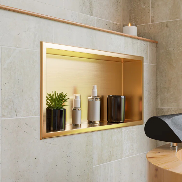 Adhesive Stainless Steel Shower Shelf