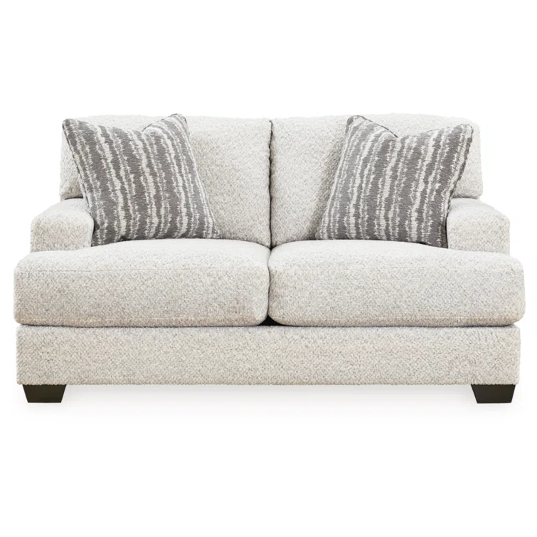 68" Recessed Arm Loveseat with Reversible Cushions