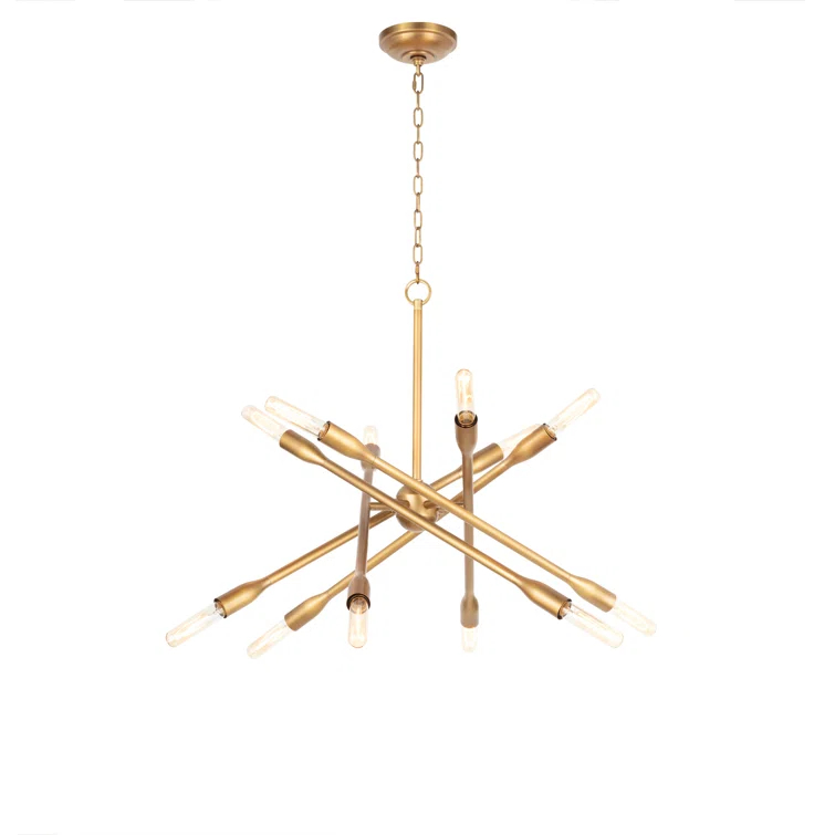 Cobra 12 - Light Dimmable Sputnik Modern Linear Chandelier