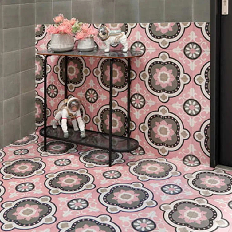 Art Deco 8" x 8" Porcelain Wall and Floor Tile
