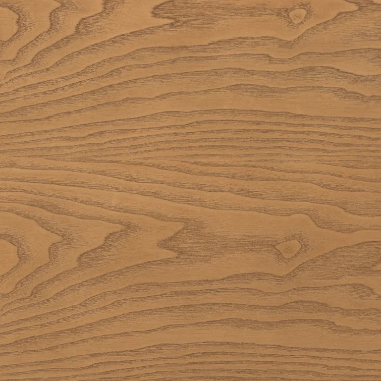 Modern Natural Ash Veneer 6-Drawer Dresser with Satin Brass Hardware