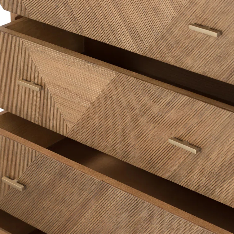 Caspian Natural Ash Veneer 4-Drawer Contemporary Dresser