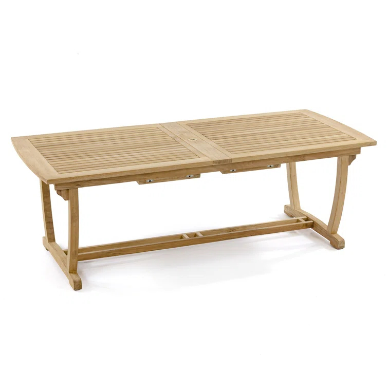 Extendable Rectangular Teak Outdoor Dining Table