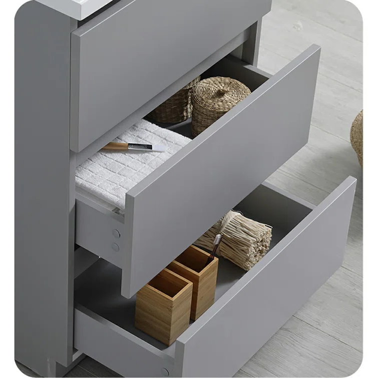 Lazzaro 24" Freestanding Single Modern Bathroom Cabinet - Cabinet Only (Top and Sink Not Included)