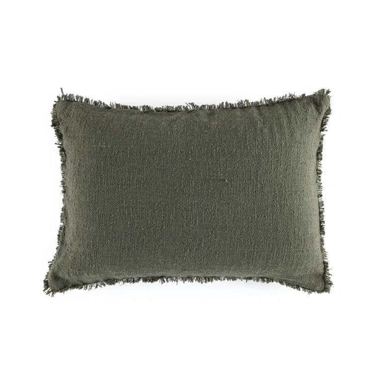 Tarbett Fringed Indoor/Outdoor Reversible Throw Pillow