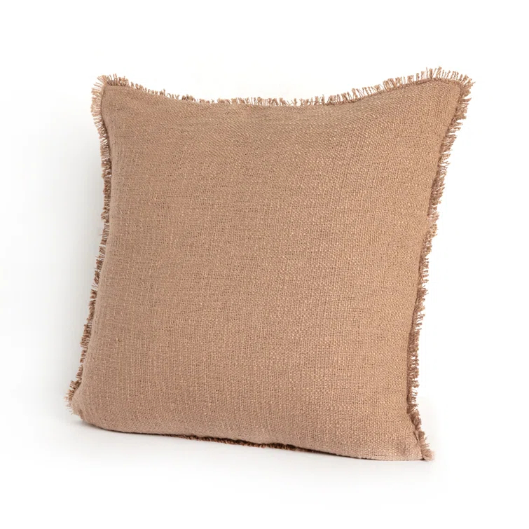 Tarbett Fringed Indoor/Outdoor Reversible Throw Pillow