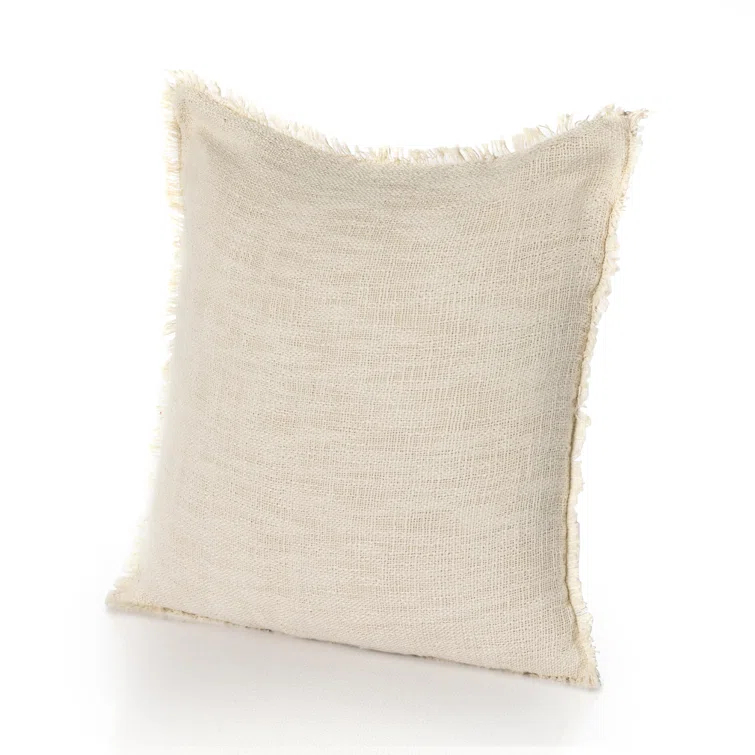 Tarbett Fringed Indoor/Outdoor Reversible Throw Pillow