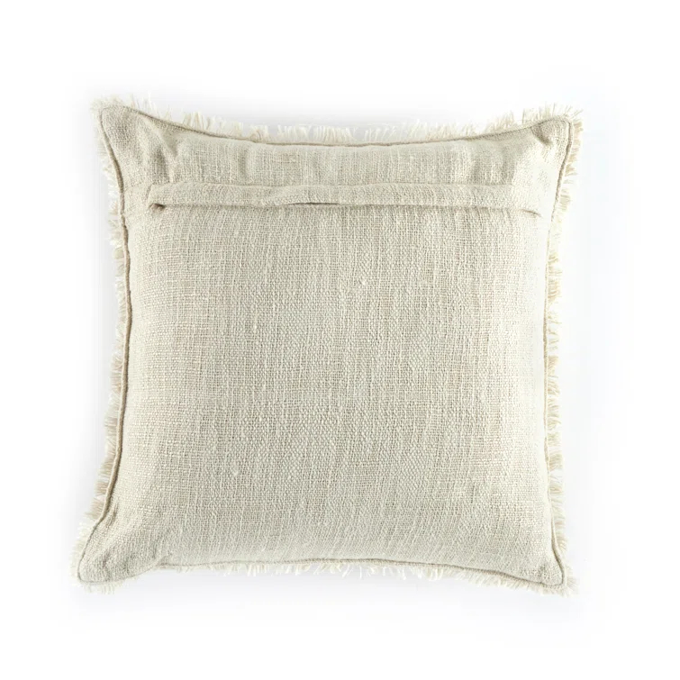 Tarbett Fringed Indoor/Outdoor Reversible Throw Pillow