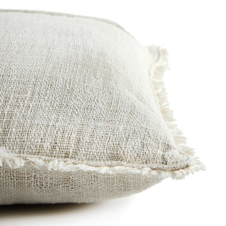 Tarbett Fringed Indoor/Outdoor Reversible Throw Pillow