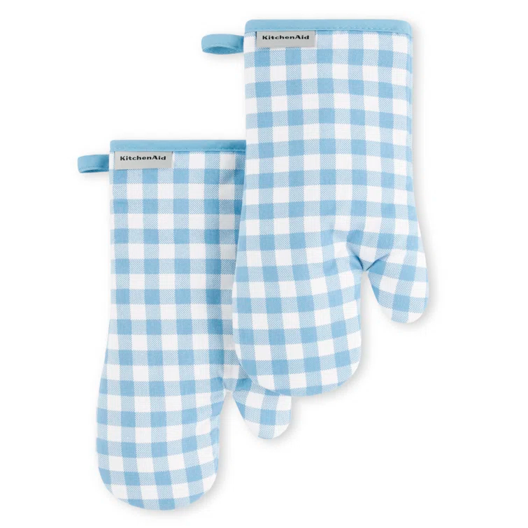 KitchenAid® KitchenAid Gingham Oven Mitt 2-Pack Set, 7" x 13" (Set of 2)