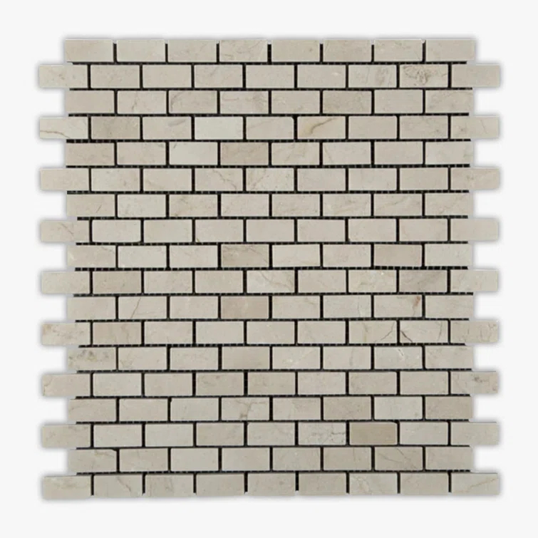 1" x 2" Marble Brick Joint Mosaic Wall & Floor Tile
