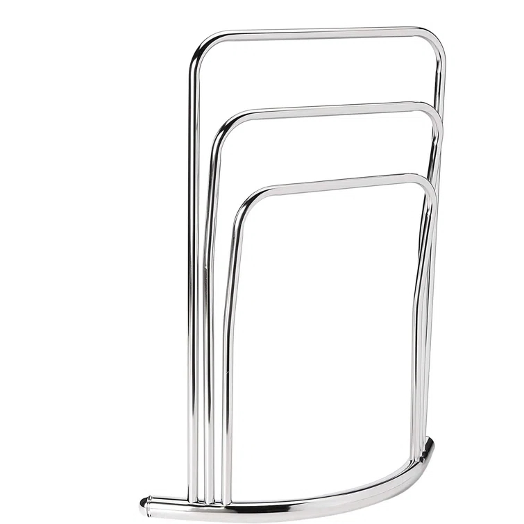 Kenneth Metal 3 Tier Freestanding Bathroom Towel Rack Stand, Chrome