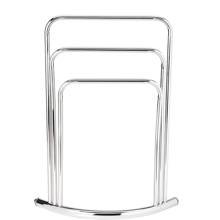 Kenneth Metal 3 Tier Freestanding Bathroom Towel Rack Stand, Chrome