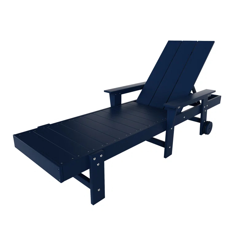 Arellanes 77.6" Long Outdoor All-Weather Poly Reclining Single Chaise