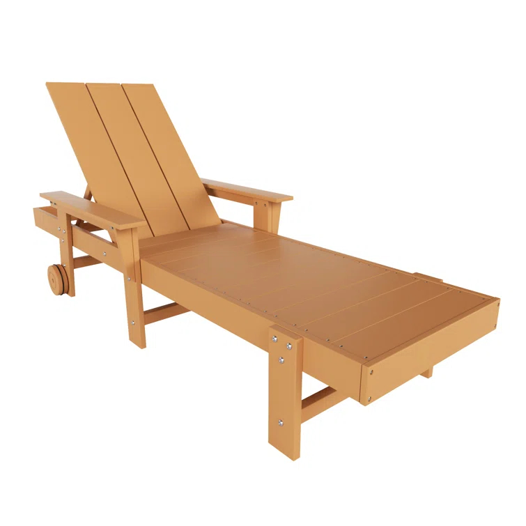 Arellanes 77.6" Long Outdoor All-Weather Poly Reclining Single Chaise