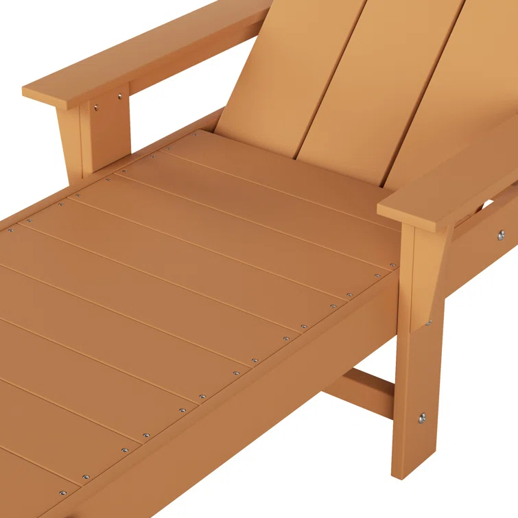 Arellanes 77.6" Long Outdoor All-Weather Poly Reclining Single Chaise