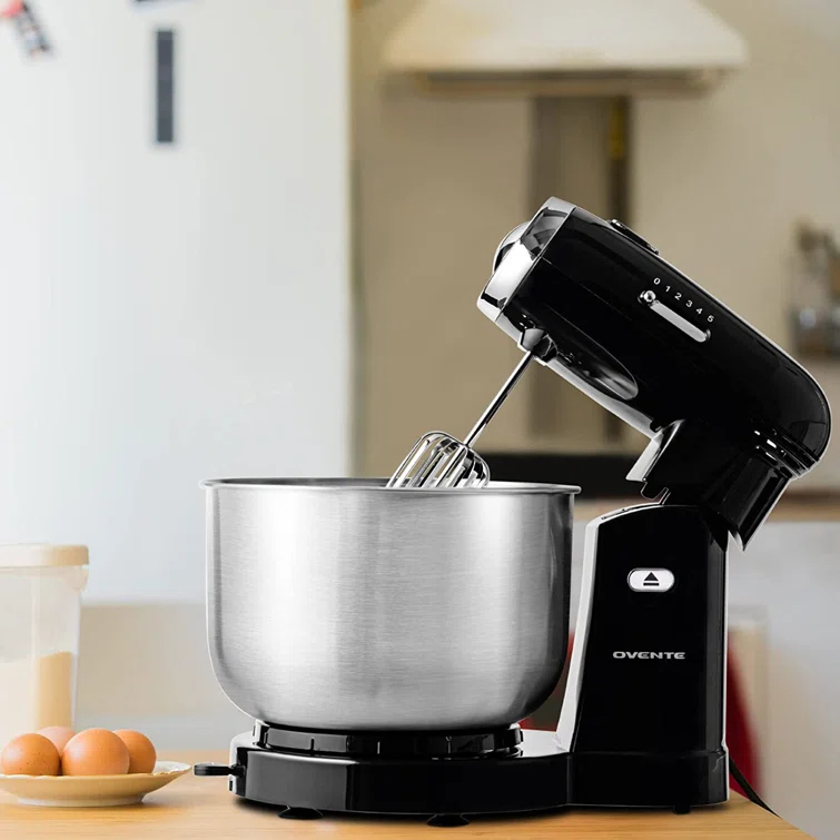 Ovente Electric Stand Mixer with 3.5Qt Removable Stainless Steel Bowl