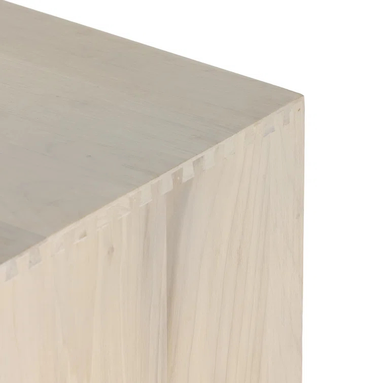 Dove Poplar and Toffee Leather 9-Drawer Dresser
