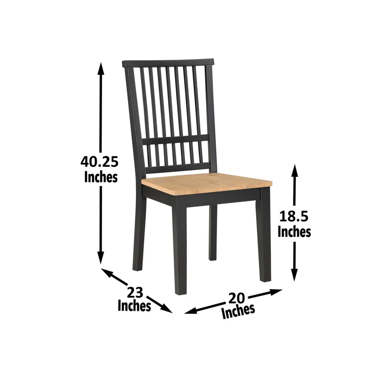 Lixy Solid Wood Slat Back Side Chair