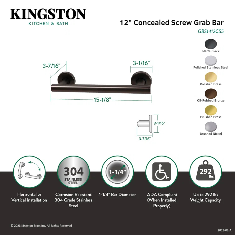 Kingston Brass Berwyn Grab Bar