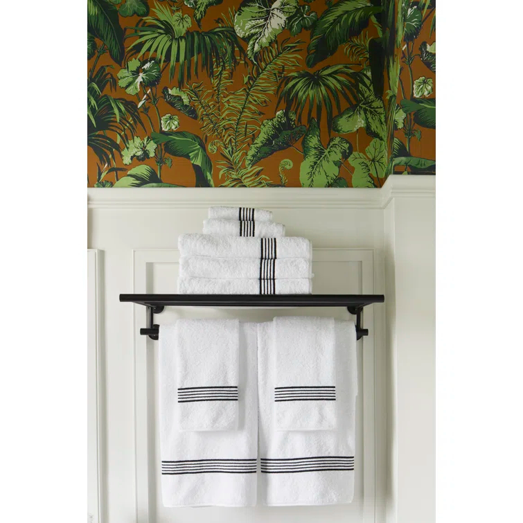Purist® 24" Hotelier Metal Wall-Mount Bathroom Shelf, Towel Holder