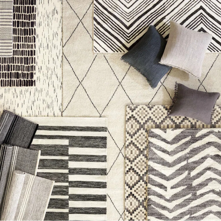 Diamond Cove Black Hand Tufted Wool Rug