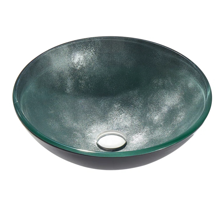ANZZI LS-AZ917 ANZZI Belissima 16.5'' Stellar Gray Glass Circular Bathroom Sink