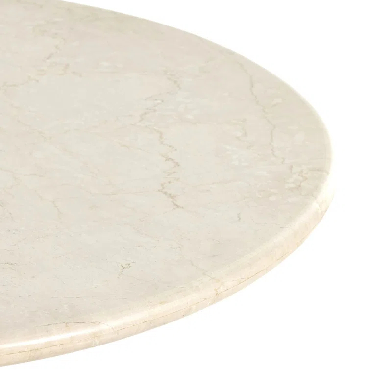 Belle Round Cream Marble Dining Table