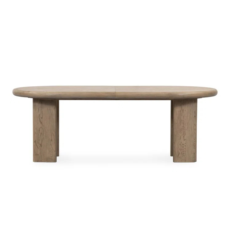 Jaylen Oval Extendable Light Brown Oak Dining Table